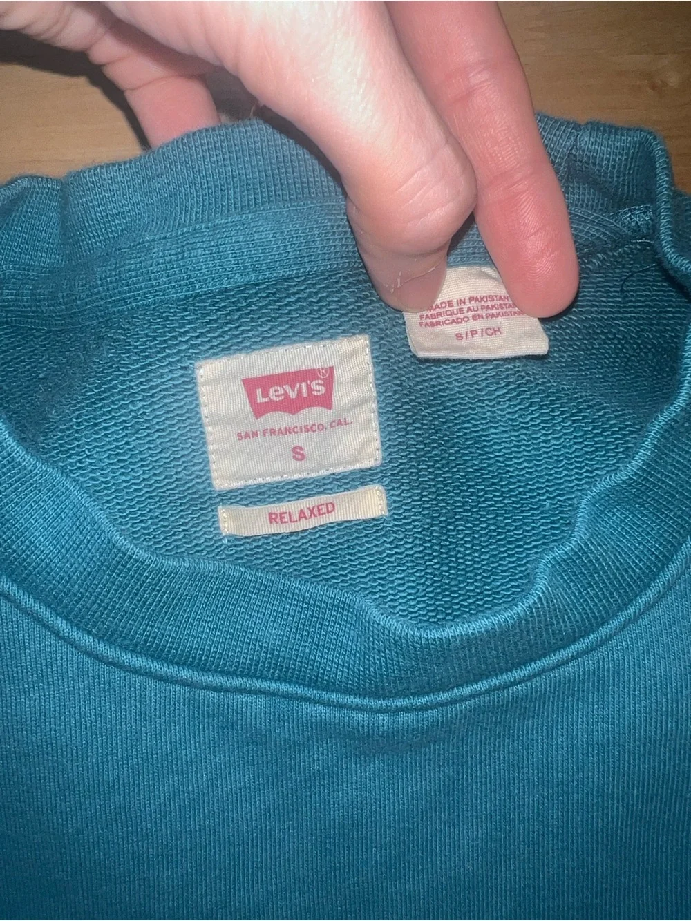 Levi's Men's Teal Blue Crewneck Sweatshirt